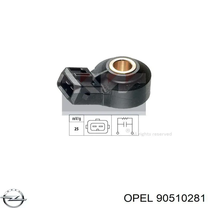 90510281 Opel sensor de detonaciones