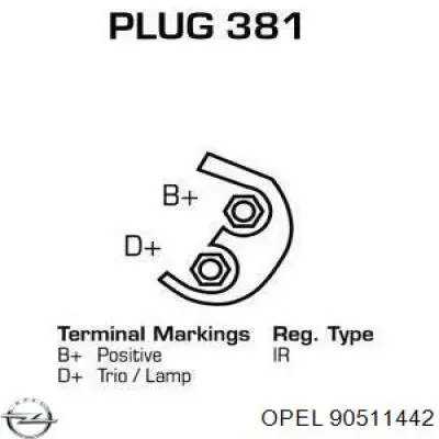 90511442 Opel alternador