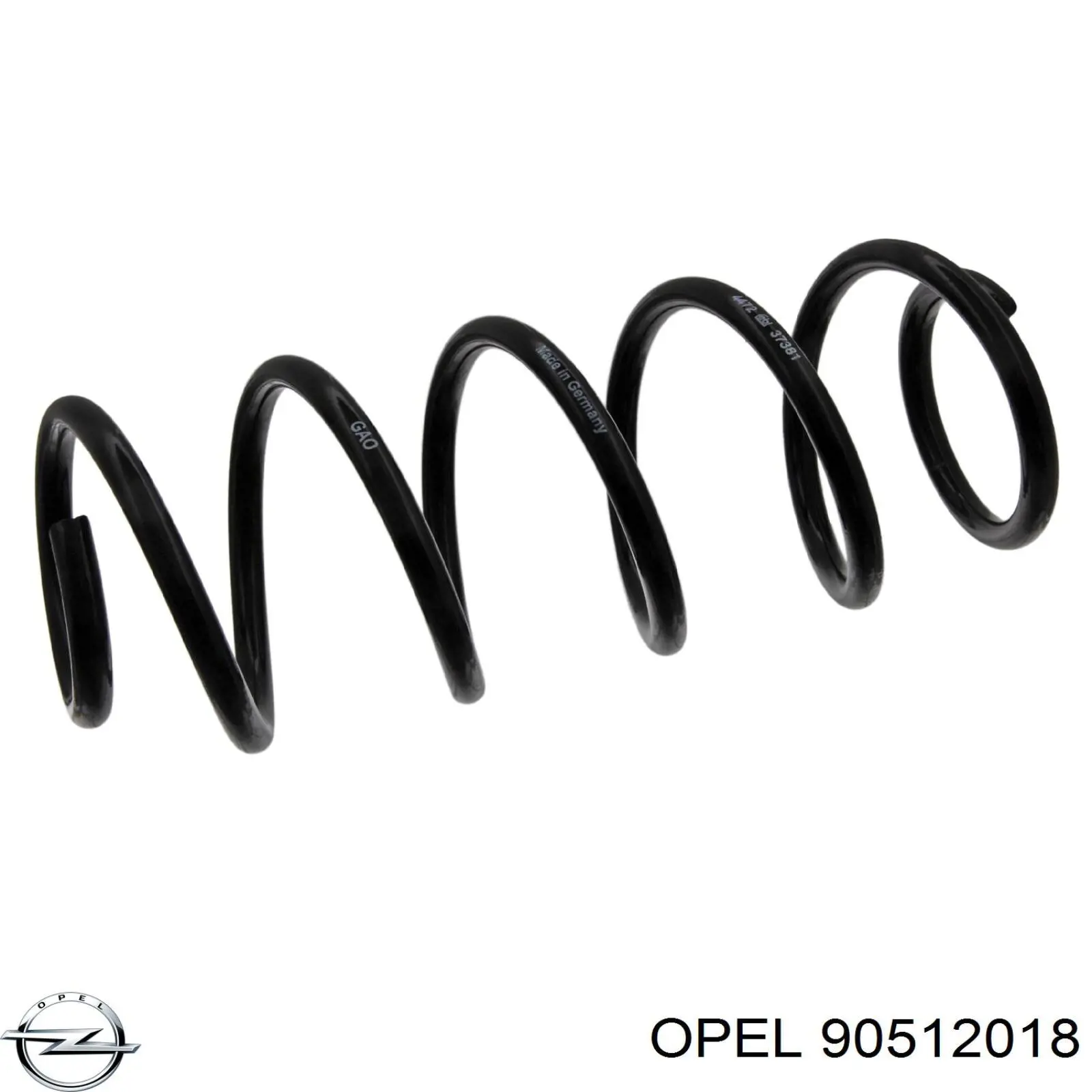 90512018 Opel muelle de suspensión eje delantero