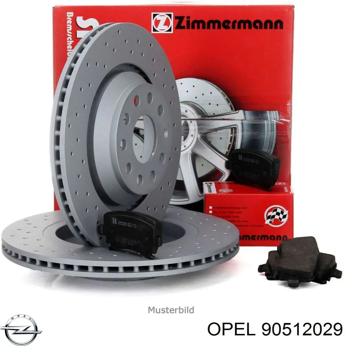 90512029 Opel freno de disco delantero