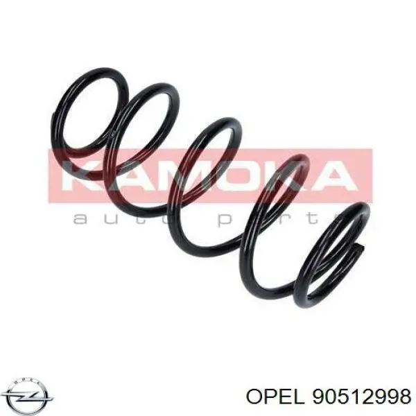 90512998 Opel muelle de suspensión eje delantero