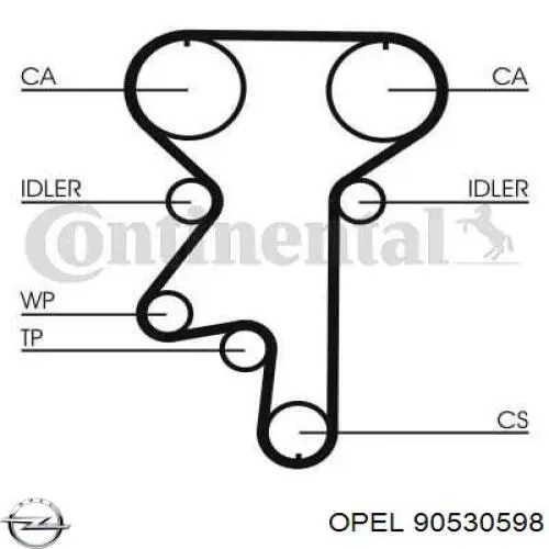 90530598 Opel correa distribucion