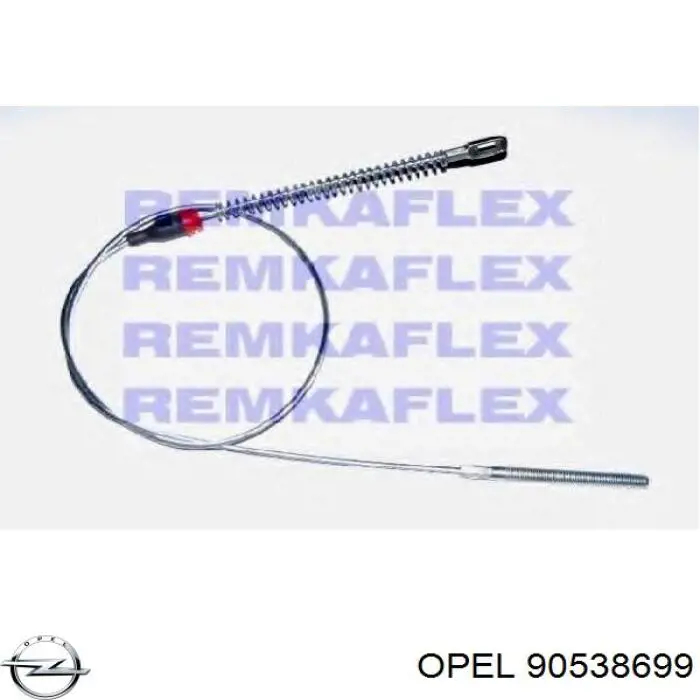 90538699 Opel cable de freno de mano trasero derecho