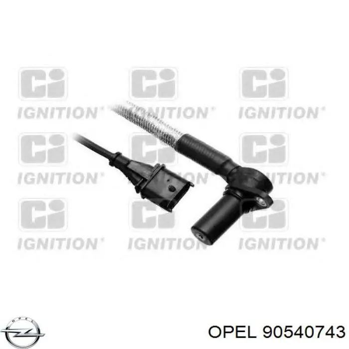 90540743 Opel sensor de posición del cigüeñal