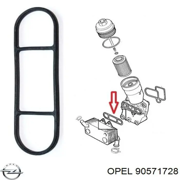  Junta de el adaptadora del enfriador de aceite para Opel Sintra 