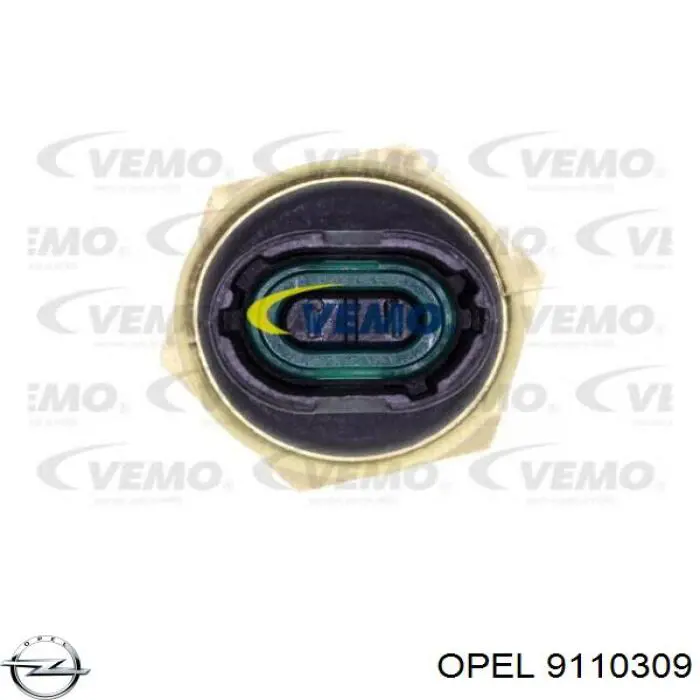 9110309 Opel sensor, temperatura del refrigerante (encendido el ventilador del radiador)