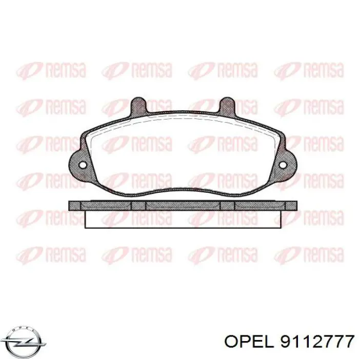 9112777 Opel pastillas de freno delanteras