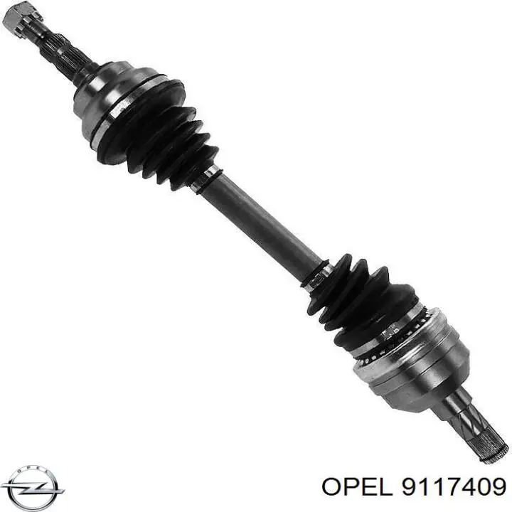 9117409 Opel árbol de transmisión delantero izquierdo