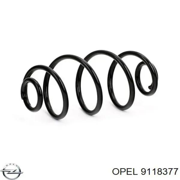 9118377 Opel muelle de suspensión eje trasero