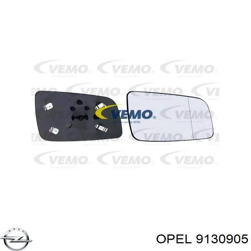 9130905 Opel cristal de espejo retrovisor exterior izquierdo