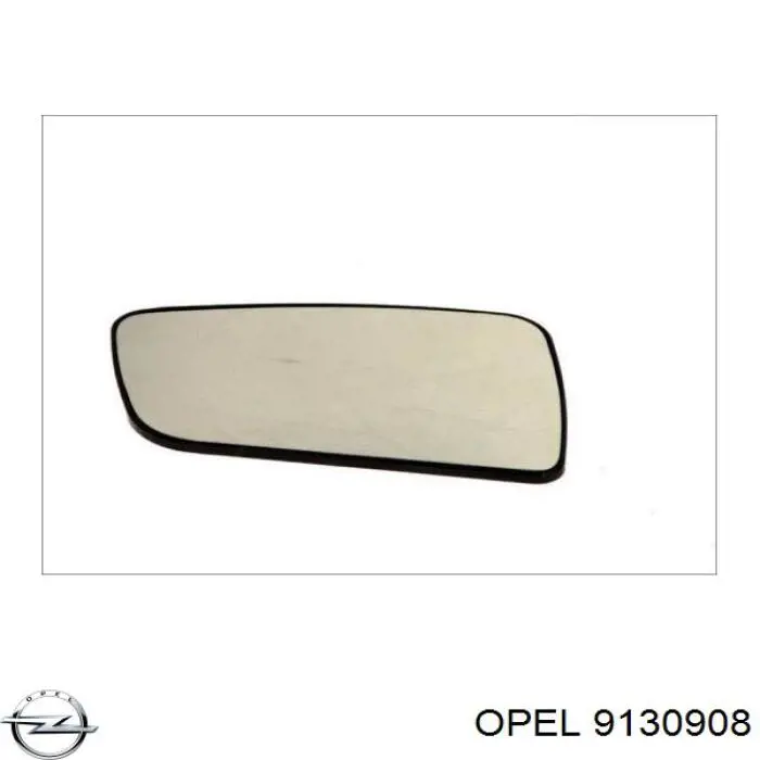 9130908 Opel cristal de espejo retrovisor exterior derecho