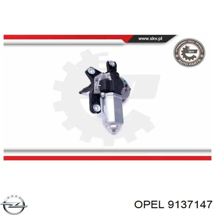 9137147 Opel motor limpiaparabrisas luna trasera