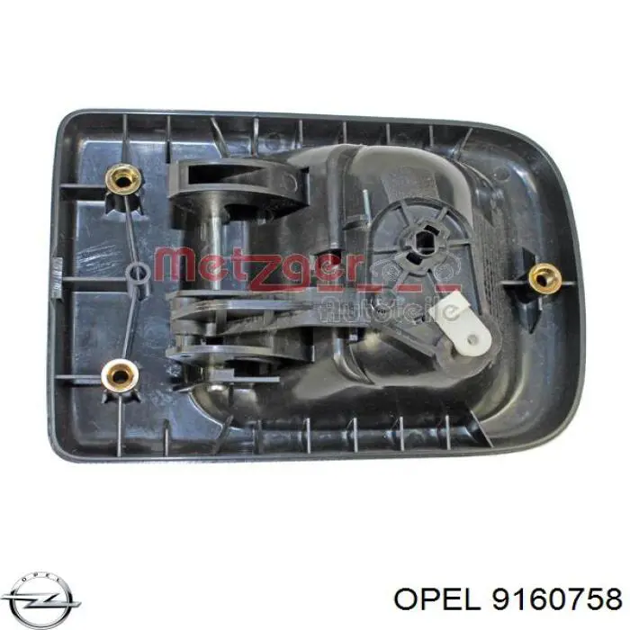 9160758 Opel manecilla de puerta de batientes, derecha exterior