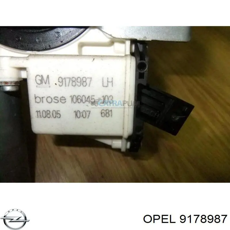 9178987 Opel motor eléctrico, elevalunas, puerta delantera izquierda