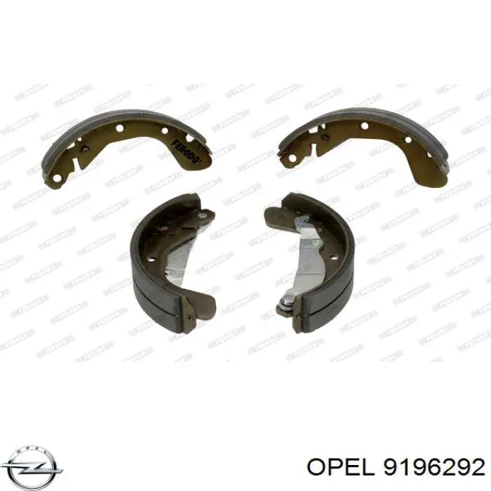 9196292 Opel zapatas de frenos de tambor traseras