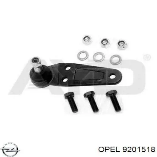 9201518 Opel palanca oscilante, distribución del motor