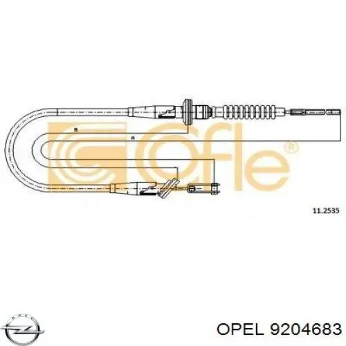 9204683 Opel cable de embrague