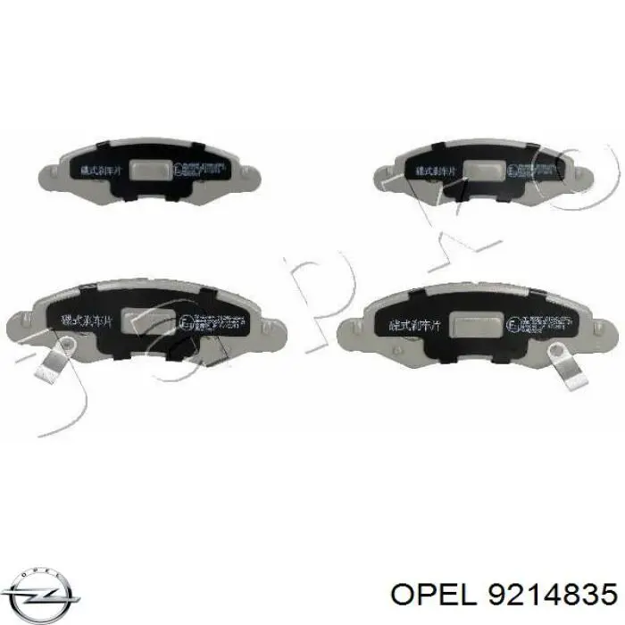 9214835 Opel pastillas de freno delanteras