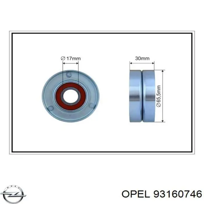 93160746 Opel tensor de correa, correa poli v