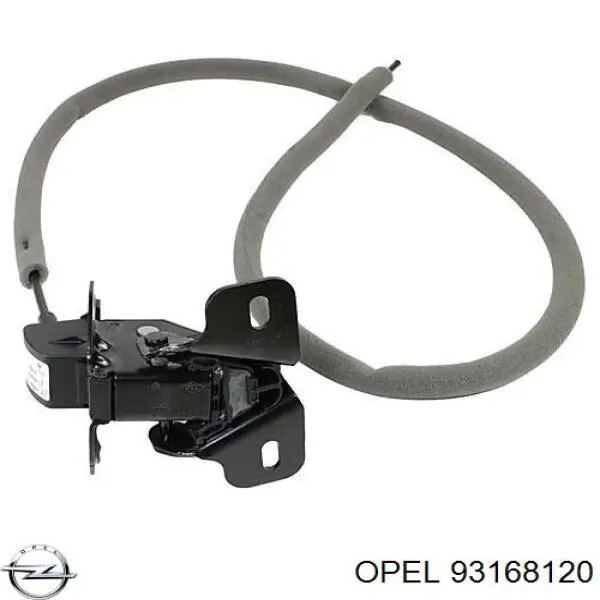 93168120 Opel cerradura de puerta de batientes, trasera izquierda superior