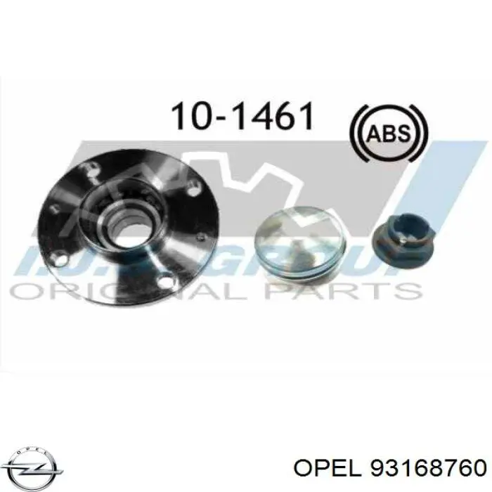 93168760 Opel cubo de rueda trasero