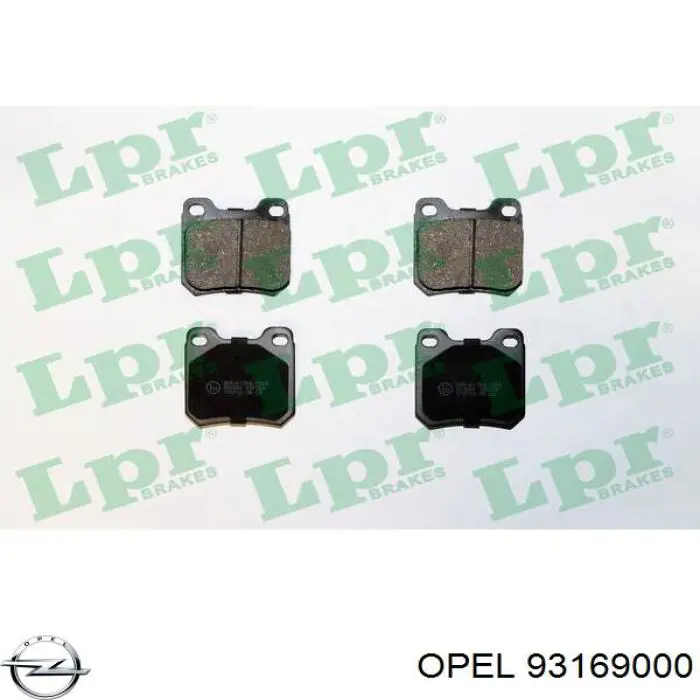 93169000 Opel pastillas de freno traseras