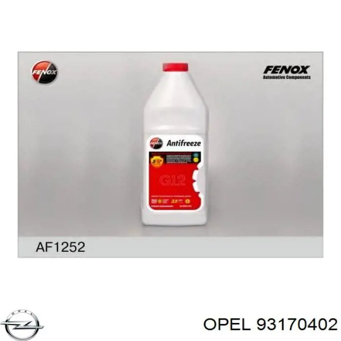 93170402 Opel refrigerante