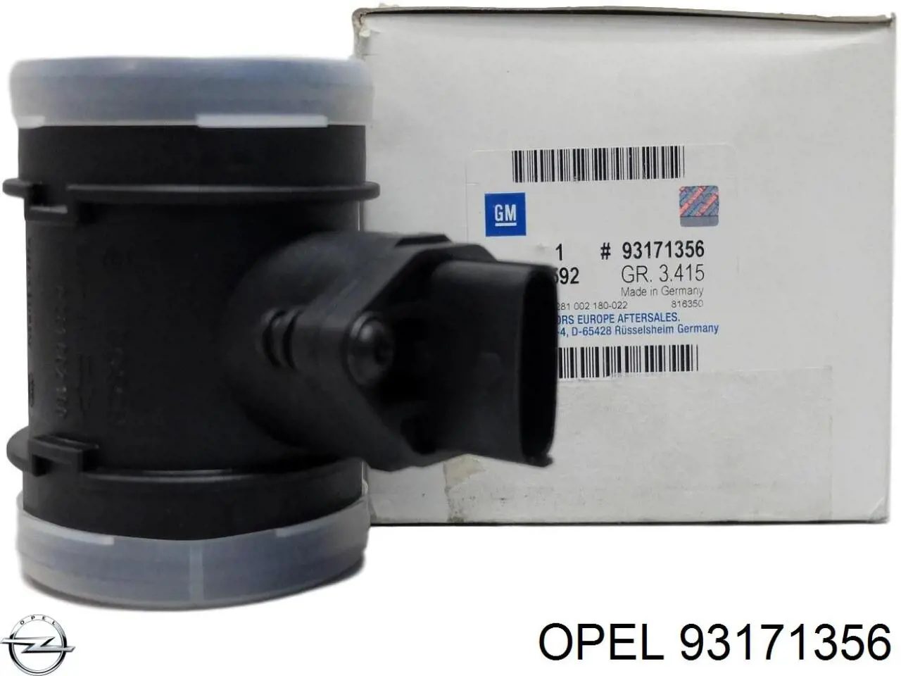 93171356 Opel sensor de flujo de aire/medidor de flujo (flujo de aire masibo)