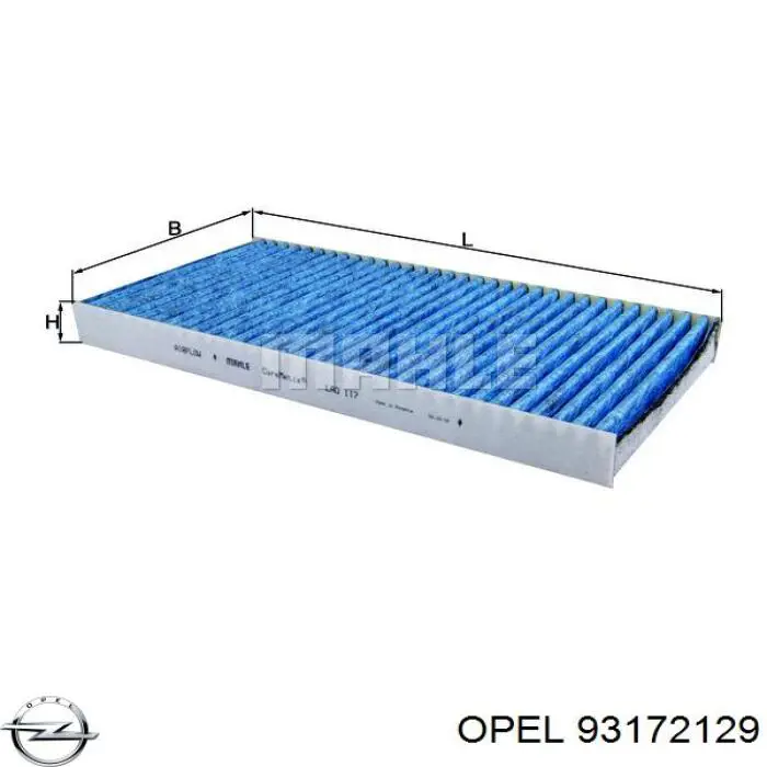 93172129 Opel filtro de habitáculo