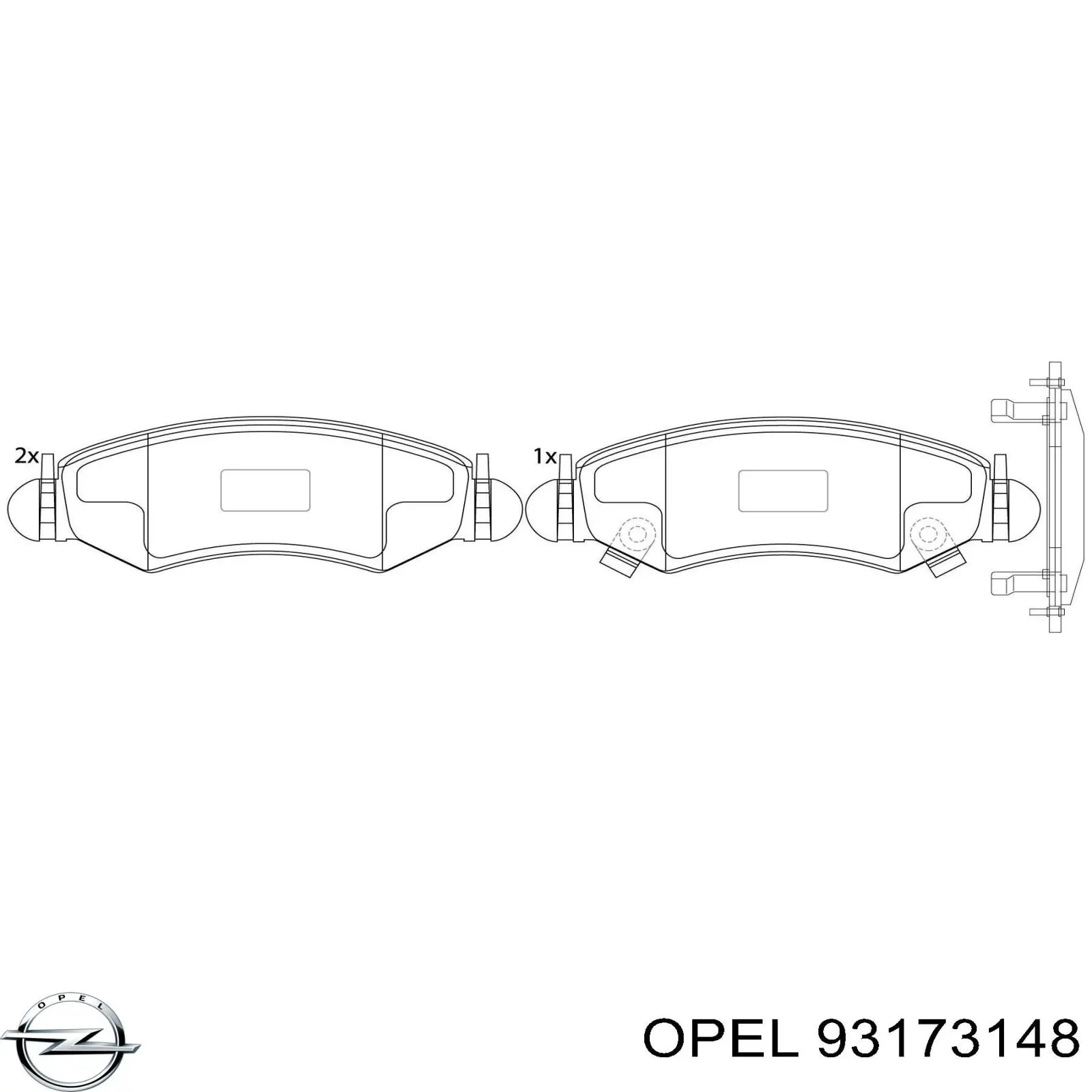 93173148 Opel pastillas de freno delanteras