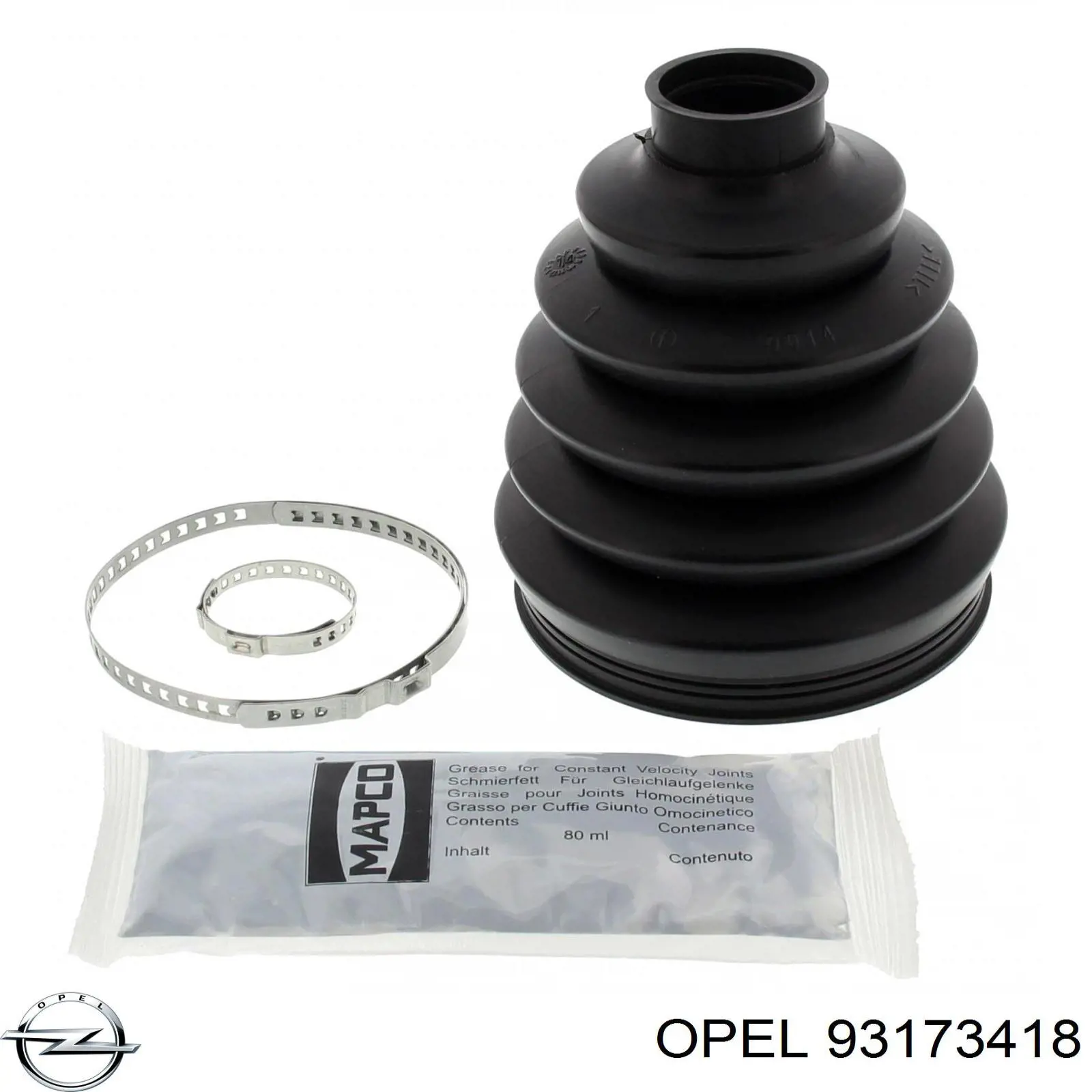 93173418 Opel fuelle, árbol de transmisión delantero exterior