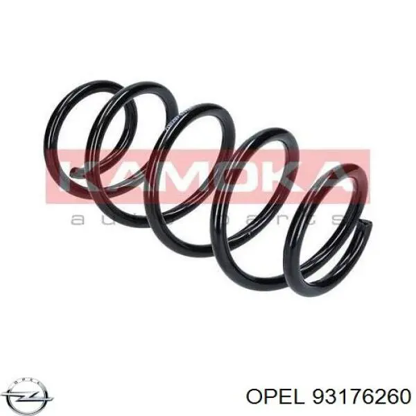 93176260 Opel muelle de suspensión eje trasero