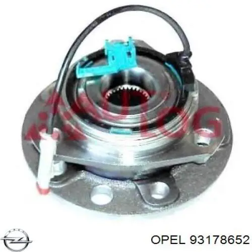 93178652 Opel cubo de rueda delantero