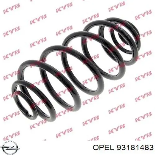 93181483 Opel muelle de suspensión eje trasero