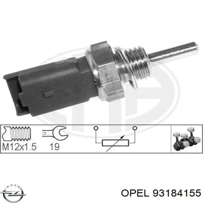 93184155 Opel sensor de temperatura del refrigerante