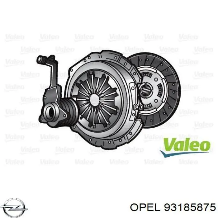 93185875 Opel kit de embrague (3 partes)