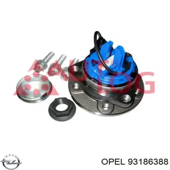 93186388 Opel cubo de rueda delantero