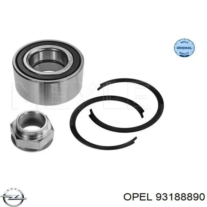 93188890 Opel cojinete de rueda delantero