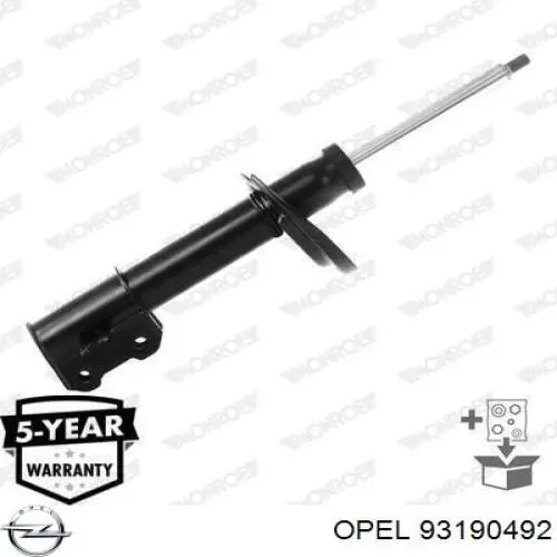 93190492 Opel amortiguador delantero izquierdo