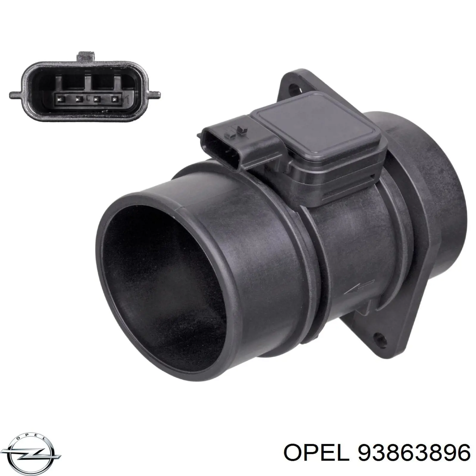 93863896 Opel sensor de flujo de aire/medidor de flujo (flujo de aire masibo)