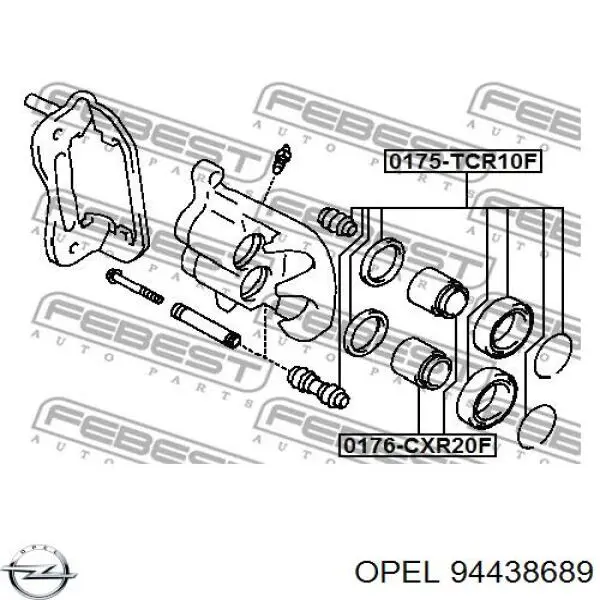 94438689 Opel émbolo, pinza del freno delantera