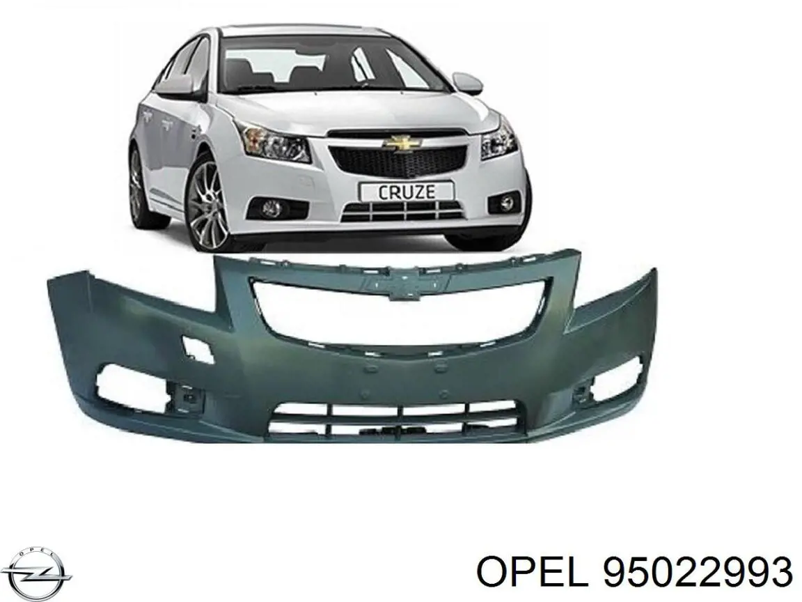 95022993 Opel parachoques delantero