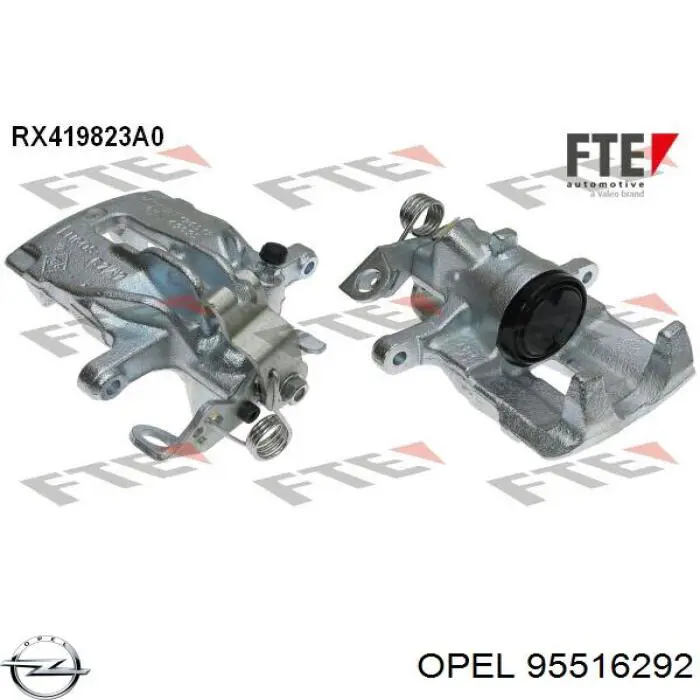 95516292 Opel pinza de freno trasera izquierda