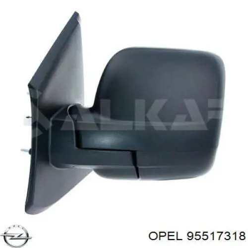 95517318 Opel espejo retrovisor izquierdo