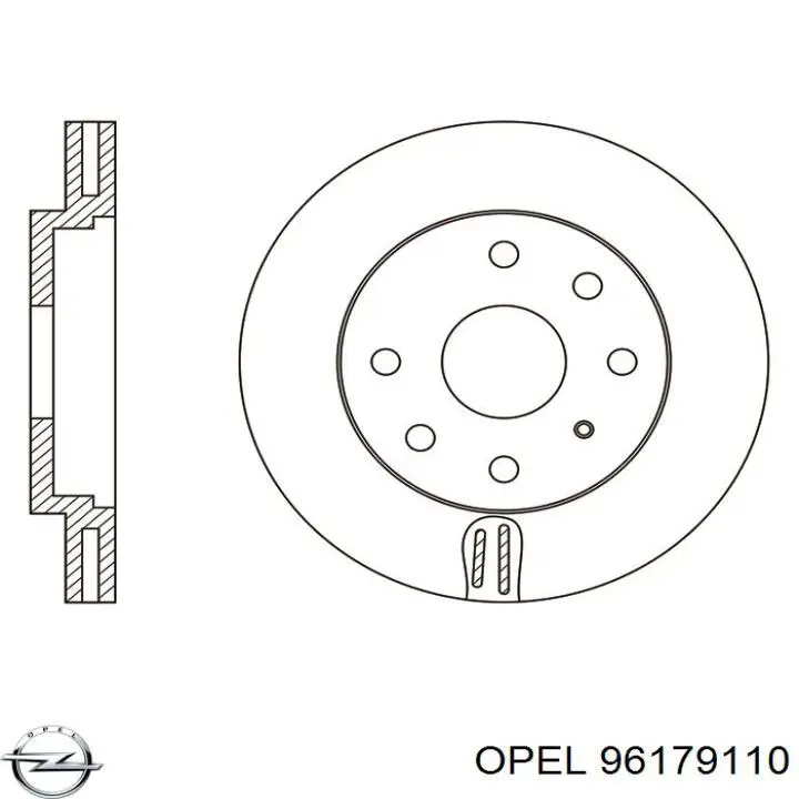 96179110 Opel freno de disco delantero