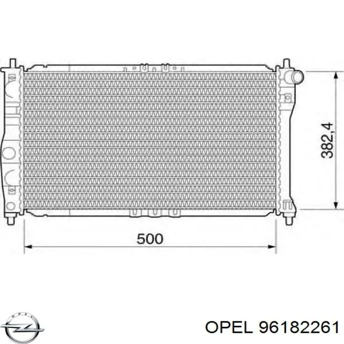 96182261 Opel radiador refrigeración del motor