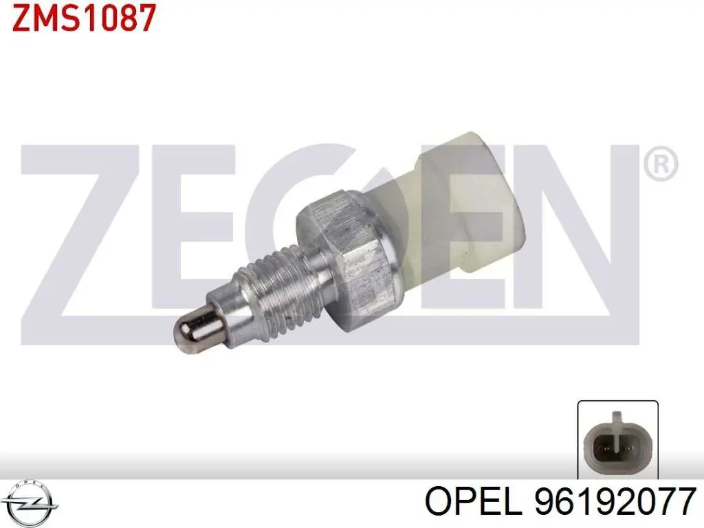 96192077 Opel interruptor, piloto de marcha atrás