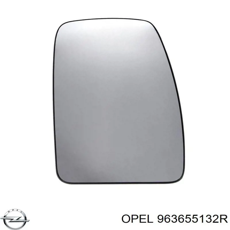 963655132R Opel cristal de espejo retrovisor exterior derecho