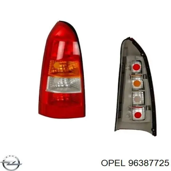 96387725 Opel piloto posterior exterior derecho