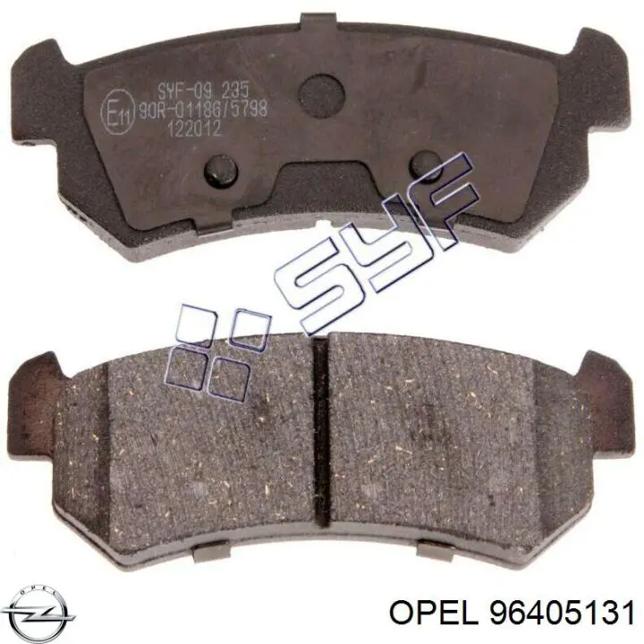 96405131 Opel pastillas de freno traseras